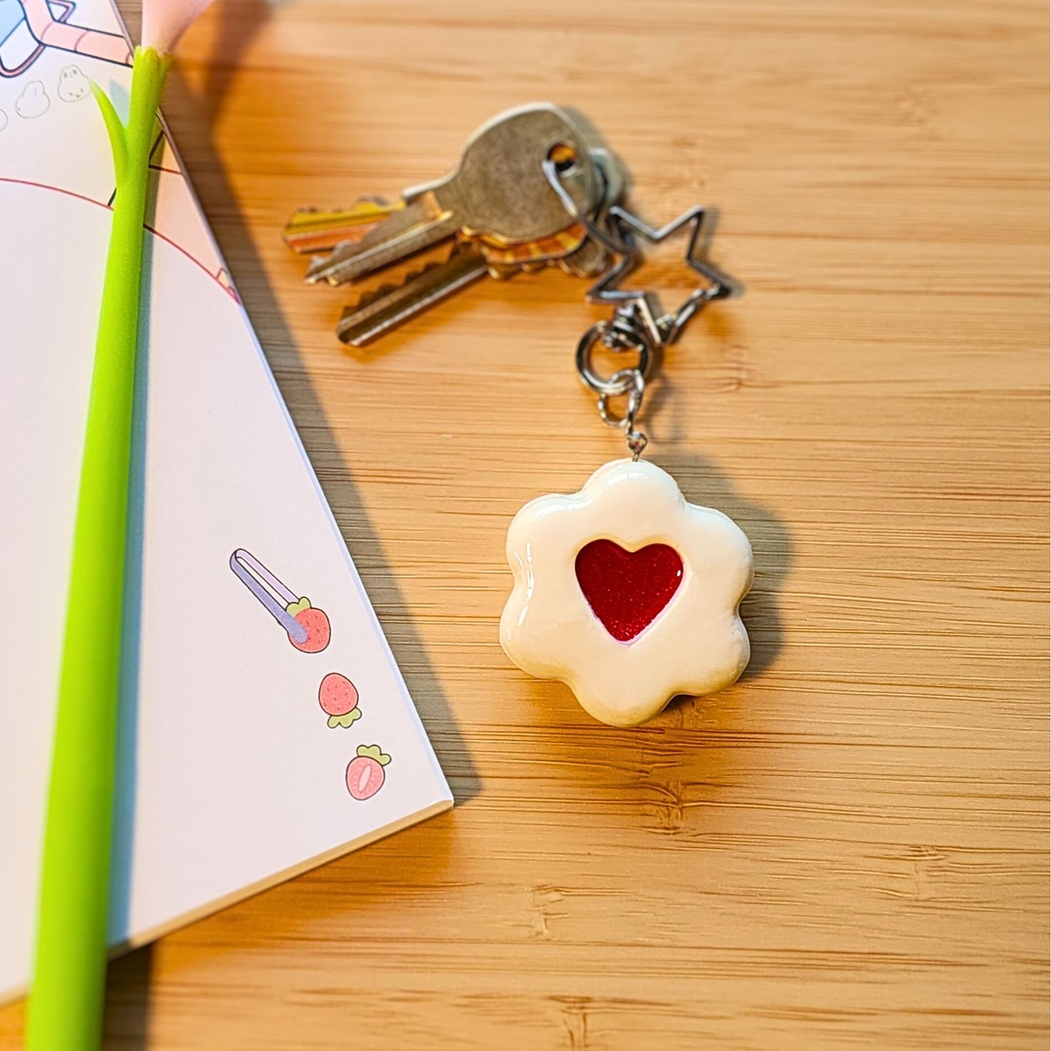 Heart Cookie Keychain